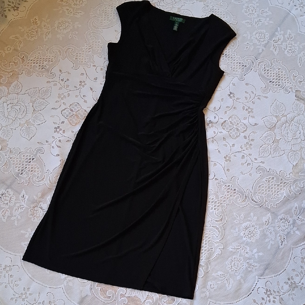 Ralph Lauren Elegant Black Formal Dress Sz 12